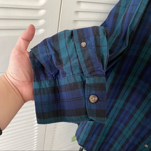 IZOD|3XL|Multi Color Plaid Long Sleeve Button Down Collard Shirt - Picture 5 of 10